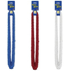 Patriotic Party Beads - Select Color (12/pkg)