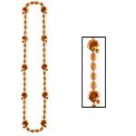 Orange Football Beads (1/pkg)