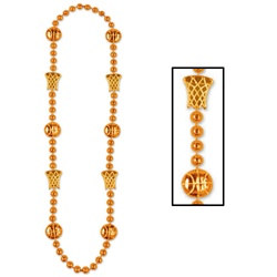 Orange Basketball Beads (1/pkg)