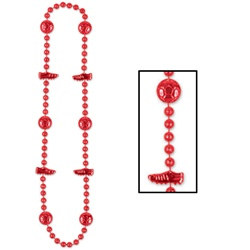 Red Soccer Beads (1/pkg)