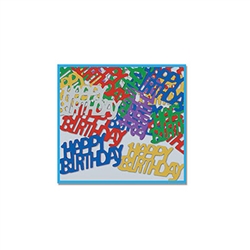 Multi-Color Happy Birthday Fanci-Fetti (1/2oz/pkg)