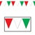 Red, White, and Green Outdoor Pennant Banner, 30 ft