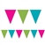 Cerise, Light Green, and Turquoise Indoor/Outdoor Pennant Banner