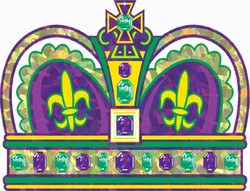 Prismatic Mardi Gras Crown Cutout
