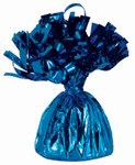 Blue Metallic Wrapped Balloon Weight, 6 Ounces