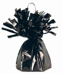 Black Metallic Wrapped Balloon Weight, 6 ounces (1/pkg)