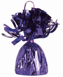 Purple Metallic Wrapped Balloon Weight, 6 ounces