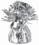 Silver Metallic Wrapped Balloon Weight, 6 ounces (1/pkg)