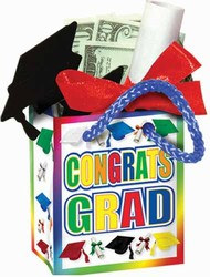 Congrats Grad Mini Gift Bag Party Favors (4/Pkg)