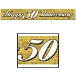 50th Metallic Anniversary Banner