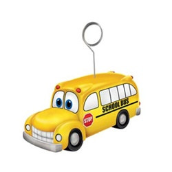 School Bus Photo/Balloon Holder