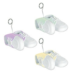 Baby Shoes Photo/Balloon Holder (Assorted Colors)