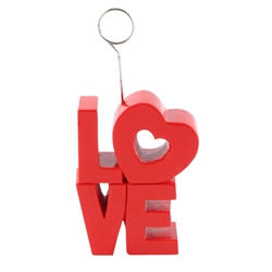 Red LOVE Photo/Balloon Holder