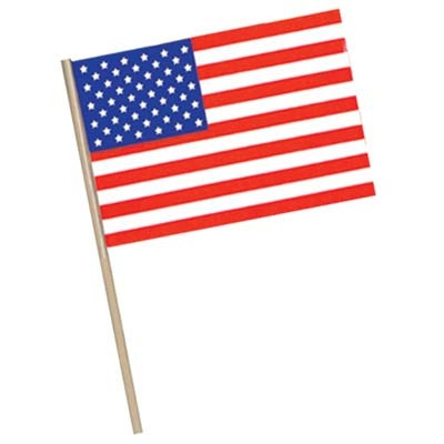 Plastic American Flag (4 in x 6 in)