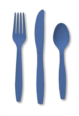 Blue Assorted Cutlery (24/pkg)