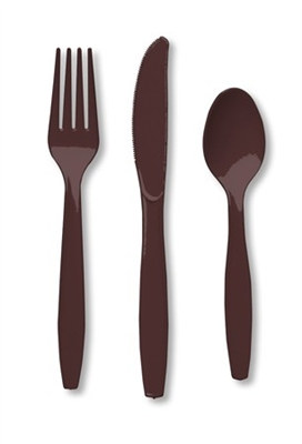 Brown Assorted Cutlery (24/pkg)