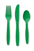 Green Assorted Cutlery (24/pkg)