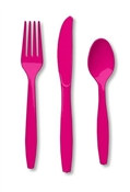 Magenta Assorted Cutlery (24/pkg)