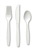 White Assorted Cutlery (24/pkg)