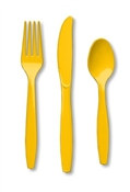 Yellow Assorted Cutlery (24/pkg)