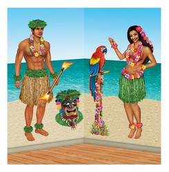 Hula Girl and Polynesian Guy Props