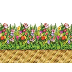 Tropical Flower and Bamboo Walkway Border