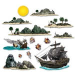 Pirate Ship and Island Props