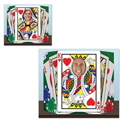 Everyone's a winner and a King of Hearts when they're framed by the Royal Flush Photo Prop.  Perfect for casino themed parties, your guest will have a memory to last a lifetime!