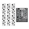 Printed on a near-transparent background, these Star Party Panels feature black and silver stars of varying sizes and measure six feet tall by 12 inches wide making them ideal to hang on the wall or ceiling. Comes three panels per package.