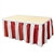 Red & White Stripes Table Skirting