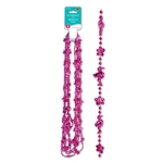The Flamingo and Hibiscus Beads feature a bright, eye-catching cerise color that will look great with your Hawaiian shirt and colorful lei. It measures 33 inches and we just know you're going to love it! Comes six necklaces per package.