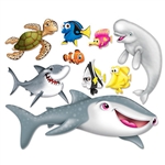 Decorate for an under the sea or nautical party with our colorful and fun Under The Sea Props. There are props of a shark, fish and a turtle, among a few other under the sea friends. There are nine Under The Sea props included in the package.
