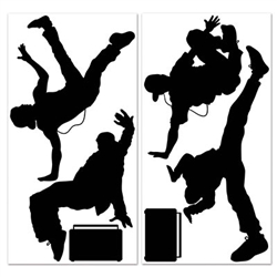 Decorate your house with these Break Dancer Props to help set the scene at your music and dance party! There are six pieces in the package and you will need scissors to cut the pieces from the sheets in the package.