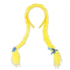 These yellow Pigtail Braids are attached to a yellow fabric covered headband. Perfect for costumes, school plays, and Oktoberfest celebrations, use these to create your own unique character. Accented with blue satin ribbon ties. One per package.