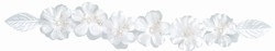 Elite Collection White Flower Blossom Tie-Backs (4/pkg)