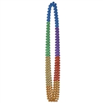 These colorful Rainbow Beads make a great party accessory. Hand them out to each guest, or fill a bowl for a table centerpiece. Each beaded necklace has a combination of green, gold, orange, red, purple and blue beads. Six bead necklaces per package.