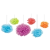 Tissue Fluff balls in assorted colors match our Alice in Wonderland decorations perfectly! Each package contains six balls, in assorted colors including lime green, red, orange, blue and violet. Sizes range from 9 to 16 inches.