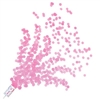 The Gender Reveal Push Up Confetti Poppers - Pink are white and printed with hearts that are half blue and half pink. They contain pink tissue confetti. Each package contains 8 confetti poppers with a total of .40 ounces of confetti per popper.
