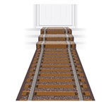 Ride the rails without marring your floor, sidewalk or yard!  This Railroad Track Runner looks so real you'll want to put up flashing red lights and crossing guard.