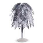 This 24" tall Silver Metallic Feather Cascade Centerpiece will give your table a fun, kinetic, shiny and interesting focal point.