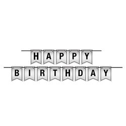 Say Happy Birthday in classic style with this Foil Happy Birthday Streamer!