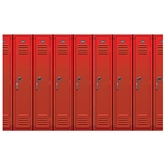 Our Lockers Backdrop is a fantastic prop for class reunions, back to school events, school registration drives, play, productions, photo booths and more. &#8203;Printed on plastic, this Insta-Theme backdrop is suitable for indoor or outdoor use.