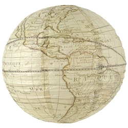 Throwing a globe trotting themed party?  This Around The World Paper Lantern adds interest, style, and fun to your party's decor. Printed completely around, when expanded this 15.5" diameter lantern has the full global map.