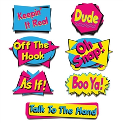 The '90s - the internet, tattoos, piercing and grunge were the rage.

Everyone had something to say and now you can hang them on the wall at your 90s themed party!