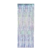 Whether you hang it on a wall, in a doorway or from the ceiling - this 3' x 8' Iridescent Fringe Curtain will be eye catching!  Completely assemble and easy to hang.  Reusable with care.