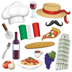 This 15 piece package of Italian Photo Fun Signs is sure to bring a smile to your guest's faces when there snapping selfies and party picks.  Each sign is printed both sides on high quality cardstock in vibrant color.