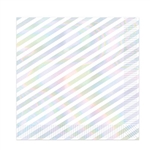 Setting an iridescent table for your party? These 9.88" square, 2-ply beverage napkins  with iridescent stripes will add a finishing touch to your decor. Each pack contains 16 napkins.