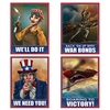 Celebrate History and add a nostalgic touch with these classic World War II Poster Cutouts.  Each package contains four 11.5" x 15" full color posters printed one side on high quality cardstock.  Suitable for framing!