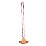 Great as gifts for your guests the make keepsake that will bring a smile every time they're seen.  Bead string is 33 inches long, sombrero is 4.5 inches wide by 2.75 inches tall.