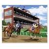 Give your party venue a classic horse racing track look with this 5 foot by 6 foot Horse Racing Photo Op Insta-Mural.  Your guests will be able to post the perfect Instagram and Facebook pictures!  Easy to hang using tape, tacks, pins or staples.